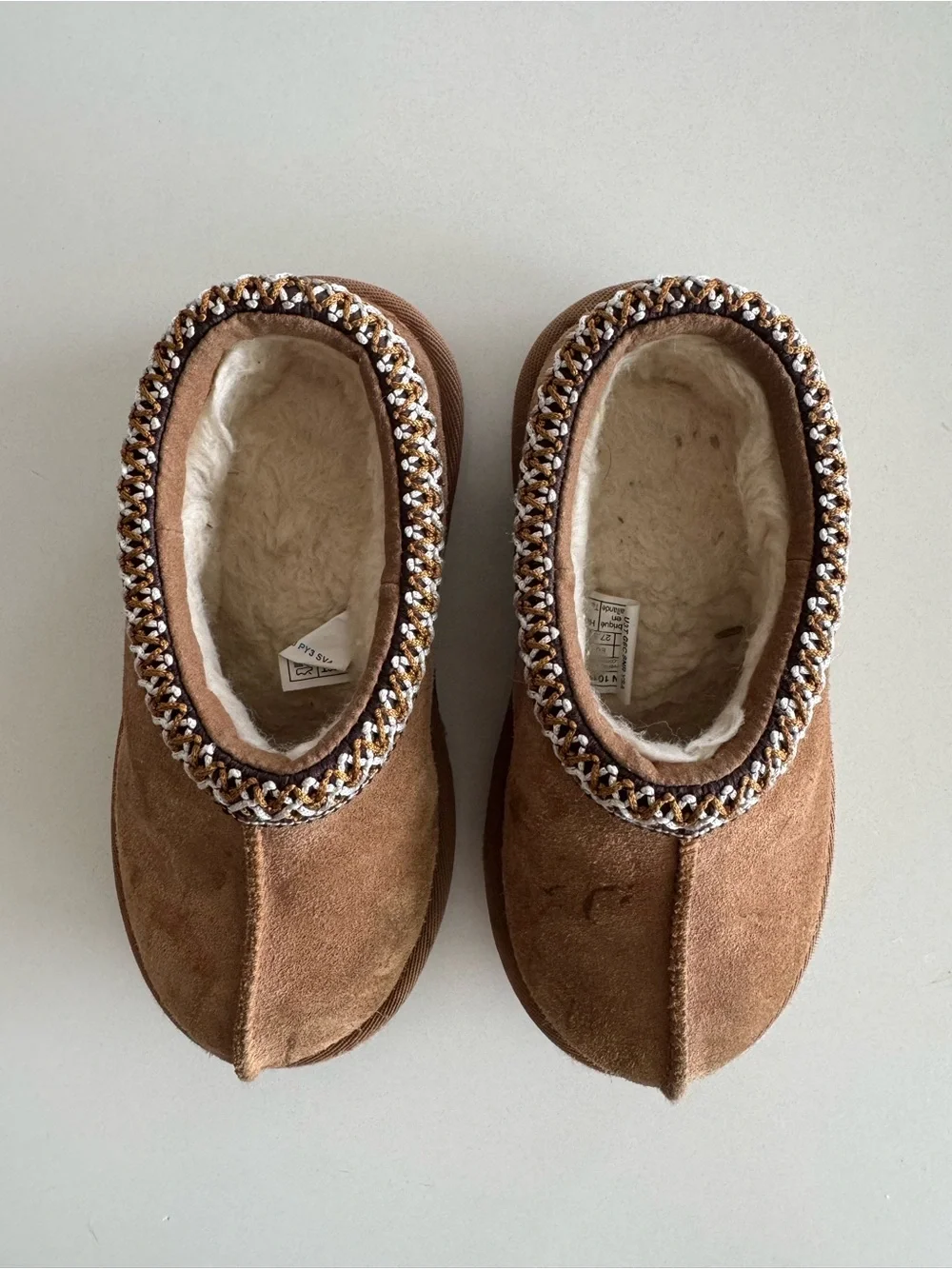 UGG Kids Chestnut Suede Cozy Slip-On Slippers